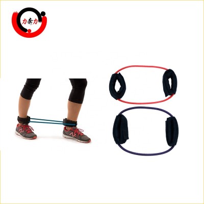 Natural Latex Leg Exercise Resistance Bands with Ankle Cuffs